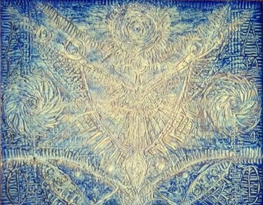 Pintura intitulada ""Angelic structures"" por Zaria Raj, Obras de arte originais, Acrílico