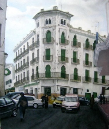 Painting titled "rue de tetouan" by Abdeslam Zarouala, Original Artwork