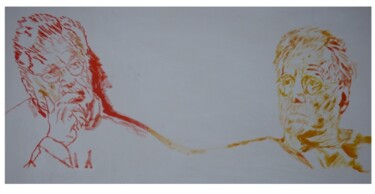 Картина под названием "Etude duo" - Zarts Maudée Zarts, Подлинное произведение искусства, Масло