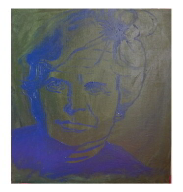 Ζωγραφική με τίτλο "Ange Bleu" από Zarts Maudée Zarts, Αυθεντικά έργα τέχνης, Λάδι