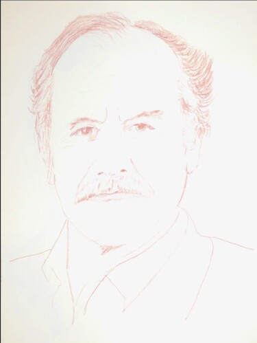 Drawing titled "Noël Mamère" by Zarts Maudée Zarts, Original Artwork, Conté