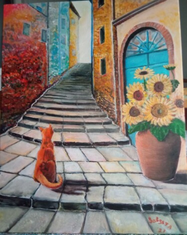 Картина под названием "Сходи до сонця" - Zavzyata Olena, Подлинное произведение искусства, Акрил