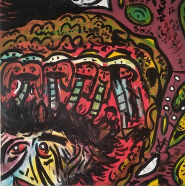 Malerei mit dem Titel "MindBog" von Zazi Art, Original-Kunstwerk, Öl