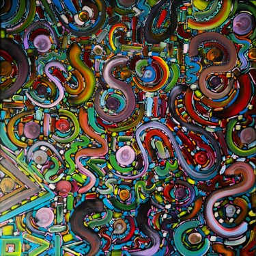 Malerei mit dem Titel "Z serii kolory jazz…" von Zbigniew Rybicki, Original-Kunstwerk, Acryl