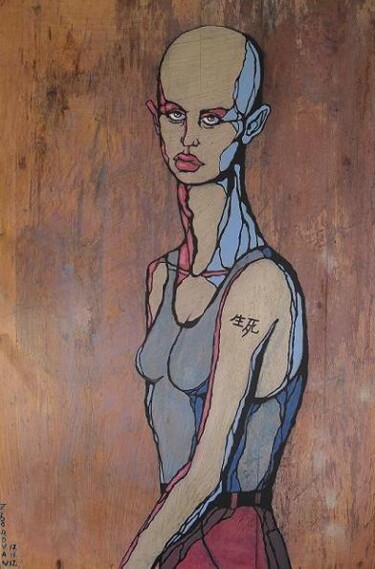 Painting titled "Thellaysa Hobbs" by Zborovan, Original Artwork, Acrylic