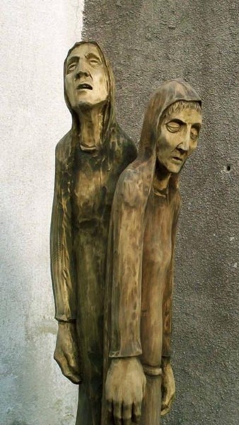 Skulptur mit dem Titel "Pożegnanie" von Kor_ni_czek, Original-Kunstwerk