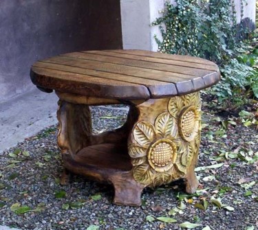 Design intitulada "Stół zdobiony rzeźba" por Kor_ni_czek, Obras de arte originais