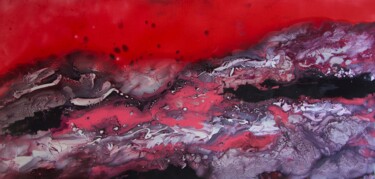 Pintura intitulada "Eruption #artistsup…" por Zdenka Palkovic, Obras de arte originais, Pintura de vitral