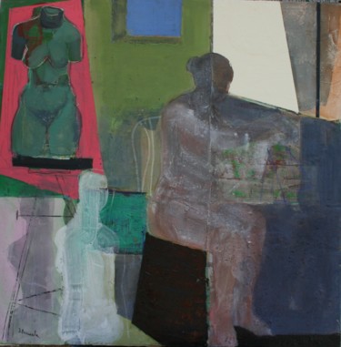 Malerei mit dem Titel "Atelier II" von Zdravka Vasileva, Original-Kunstwerk, Öl