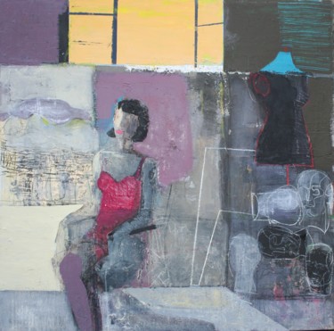 Картина под названием "Atelier I" - Zdravka Vasileva, Подлинное произведение искусства, Масло