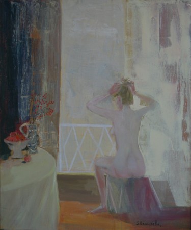 Painting titled "Morning" by Zdravka Vasileva, Original Artwork, Oil