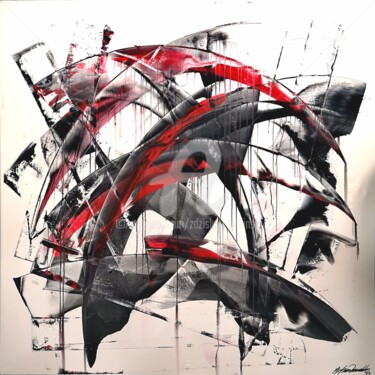 Pintura intitulada "Abstraction by Pars…" por Pods Inspirations -  Beksinski, Obras de arte originais, Acrílico Montado em A…