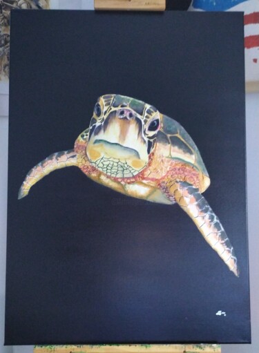 Pintura titulada "Tortuga marina" por Zeak31, Obra de arte original, Acrílico