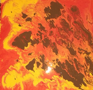 Malerei mit dem Titel "Pouring" von Aurélie, Original-Kunstwerk, Acryl