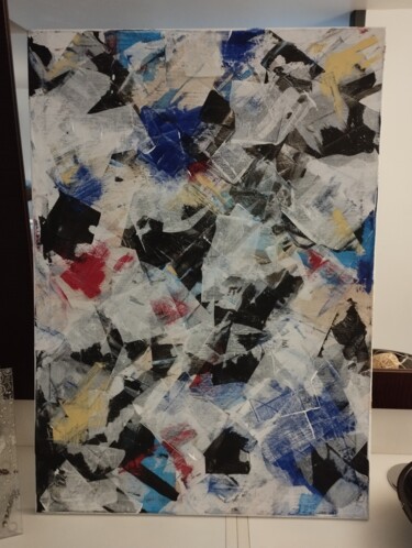 Painting titled "Tableau abstrait" by Aurélie, Original Artwork, Acrylic