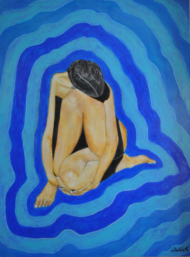 Painting titled "Woman" by Zedblek Artiste, Original Artwork, Acrylic