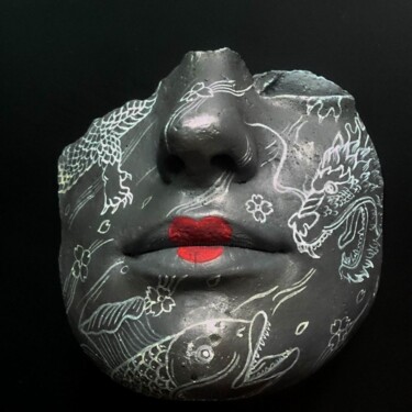 Sculpture intitulée "fleur de baiser" par Zeddé, Œuvre d'art originale