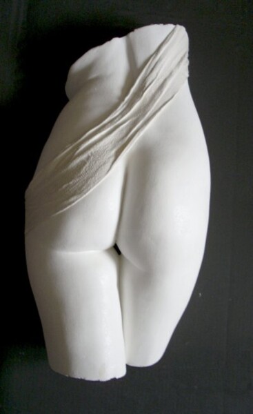 Sculpture intitulée "DE DOS" par Zeddé, Œuvre d'art originale, Plâtre