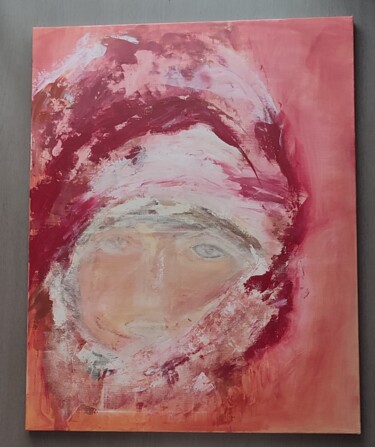 Malarstwo zatytułowany „Femme touareg” autorstwa Nazzed, Oryginalna praca, Akryl Zamontowany na Drewniana rama noszy