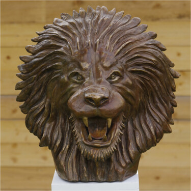 Sculpture titled "Lion" by Zef, Original Artwork, Bronze