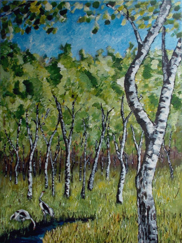 Painting titled "Summerpaus" by Zeke Nord, Original Artwork, Acrylic