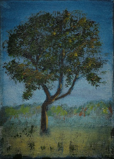 Painting titled "Old Tree" by Zeke Nord, Original Artwork, Acrylic