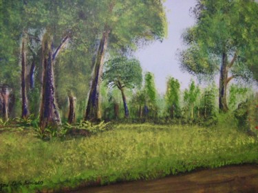 Pintura intitulada "bosque" por José Luís Francisco Zé, Obras de arte originais, Óleo