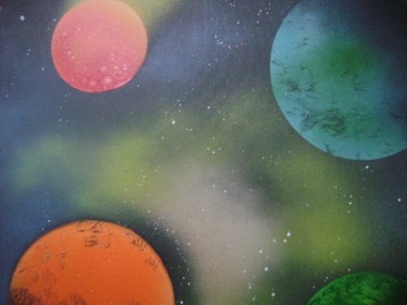 Pintura intitulada "planetas" por José Luís Francisco Zé, Obras de arte originais, Óleo