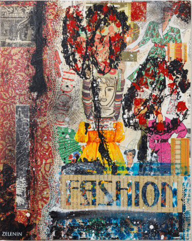 Schilderij getiteld "Fashion" door Zelenin, Origineel Kunstwerk, Acryl
