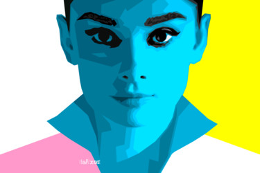 Digital Arts titled "Pop Art Audrey" by Zelko Radic, Original Artwork, 2D Digital Work