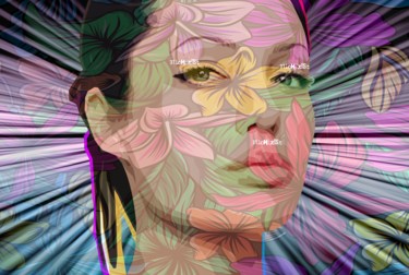 Digital Arts titled "Angelina" by Zelko Radic, Original Artwork, Collages