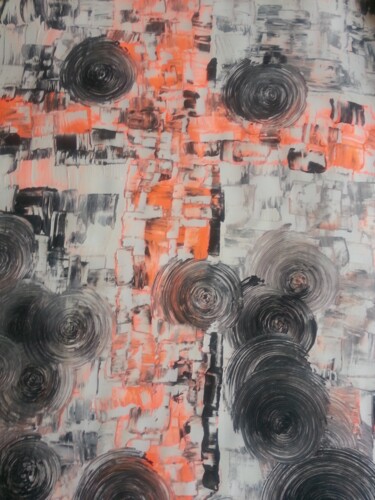 Malerei mit dem Titel "théme spirale de la…" von Zemassa Dogbo, Original-Kunstwerk, Acryl