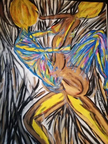 Peinture intitulée "Théme on sait faire…" par Zemassa Dogbo, Œuvre d'art originale