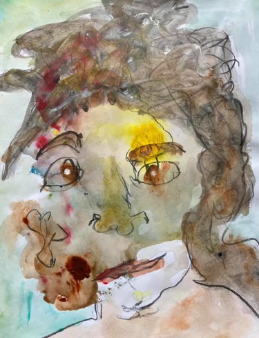 Pittura intitolato "« Je suis venue ave…" da Ananda Eva, Opera d'arte originale, Acrilico