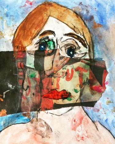 Peinture intitulée "« Ta violence a fin…" par Ananda Eva, Œuvre d'art originale, Acrylique
