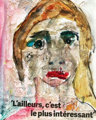 Painting titled "« Que faire face à…" by Ananda Eva, Original Artwork, Acrylic