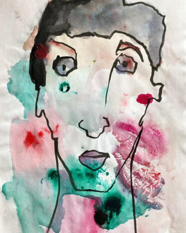 Peinture intitulée "« L’homme impitoyab…" par Ananda Eva, Œuvre d'art originale, Acrylique
