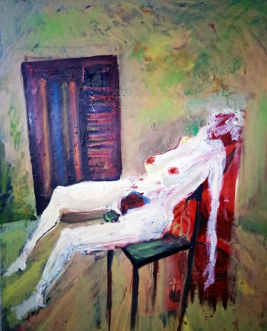 Painting titled "Wardrobe." by Zenya Gorlik, Original Artwork, Acrylic
