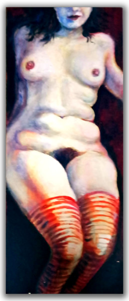 Painting titled "Exercise" by Zenya Gorlik, Original Artwork, Acrylic