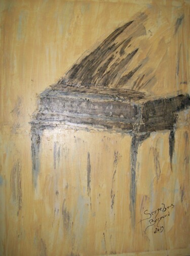 Pintura intitulada "piano" por Zéphyrin Bernard Saint, Obras de arte originais, Acrílico Montado em Armação em madeira
