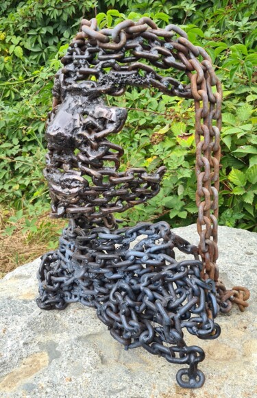 Skulptur mit dem Titel "Eddy" von Zephrard, Original-Kunstwerk, Metalle