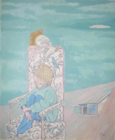 Painting titled "Roof / Крыша" by Georgii Zernitskii George Zernitsky, Original Artwork