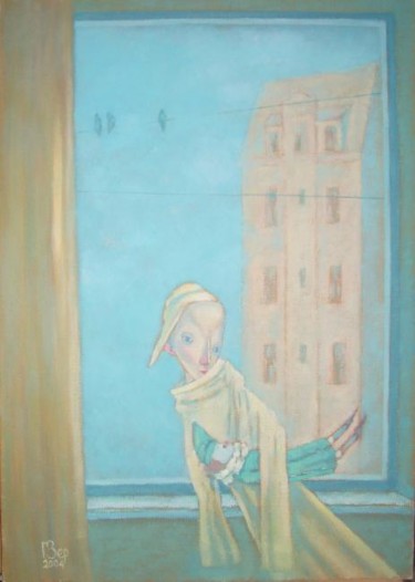 Painting titled "Swallows / Ласточки" by Georgii Zernitskii George Zernitsky, Original Artwork