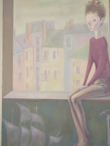 Painting titled "Window / Окно" by Georgii Zernitskii George Zernitsky, Original Artwork