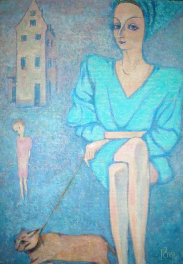 Painting titled "Eugene / Евгения" by Georgii Zernitskii George Zernitsky, Original Artwork