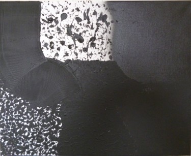 Peinture intitulée "Monochrome Noir" par Zeta, Œuvre d'art originale