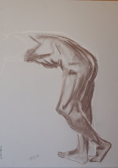 Dibujo titulada "nudo piegato" por Zeven, Obra de arte original, Otro