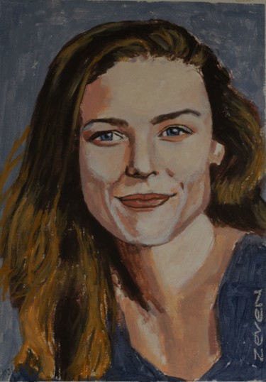 Malerei mit dem Titel "étude de portrait d…" von Zeven, Original-Kunstwerk, Acryl