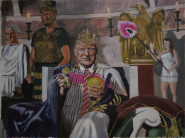 Malerei mit dem Titel "imperial Trump" von Zeven, Original-Kunstwerk, Acryl