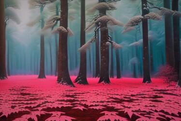 Digitale Kunst mit dem Titel "Meet me in the woods" von Zeyan Zyrus, Original-Kunstwerk, Digitale Malerei
